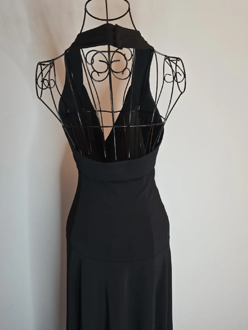 Michael Kors Black Halter Midi Wrap Dress